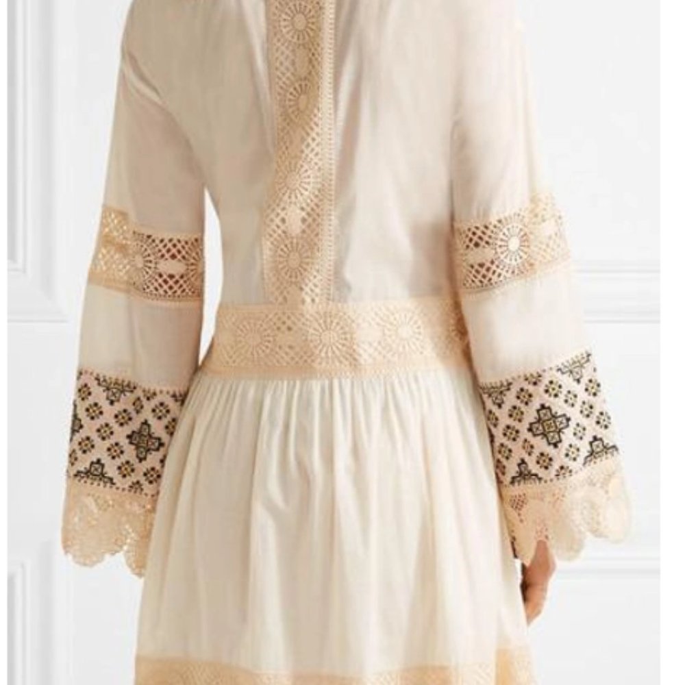 Tory Burch Carlotta Lace Trimmed Dress - Picture 2 of 6